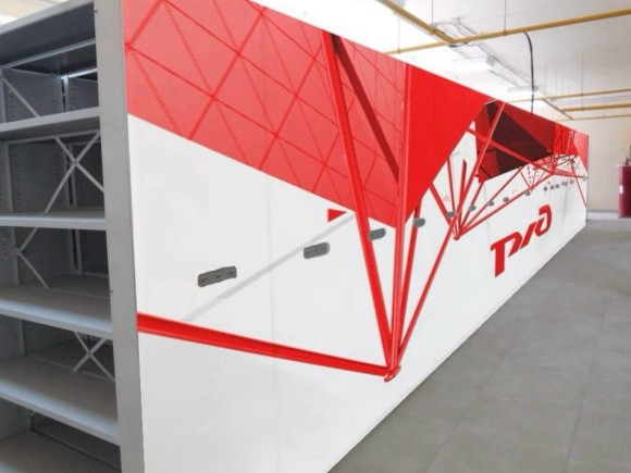 брендированные мобильные стеллажи